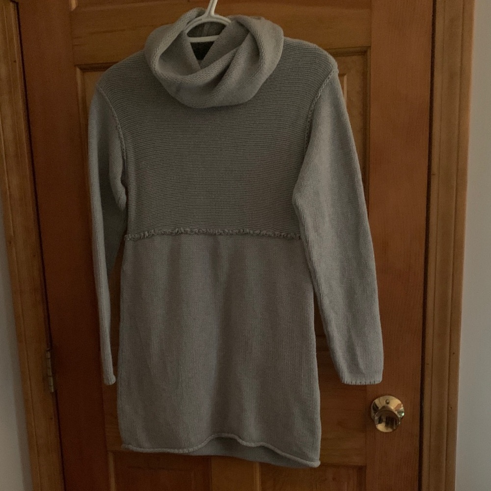 J. Jill Light Gray Cowl Neck Sweater